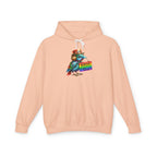 Birdie Barista Hoodie — Colorful Retro Coffee Bird Graphic Hoodie