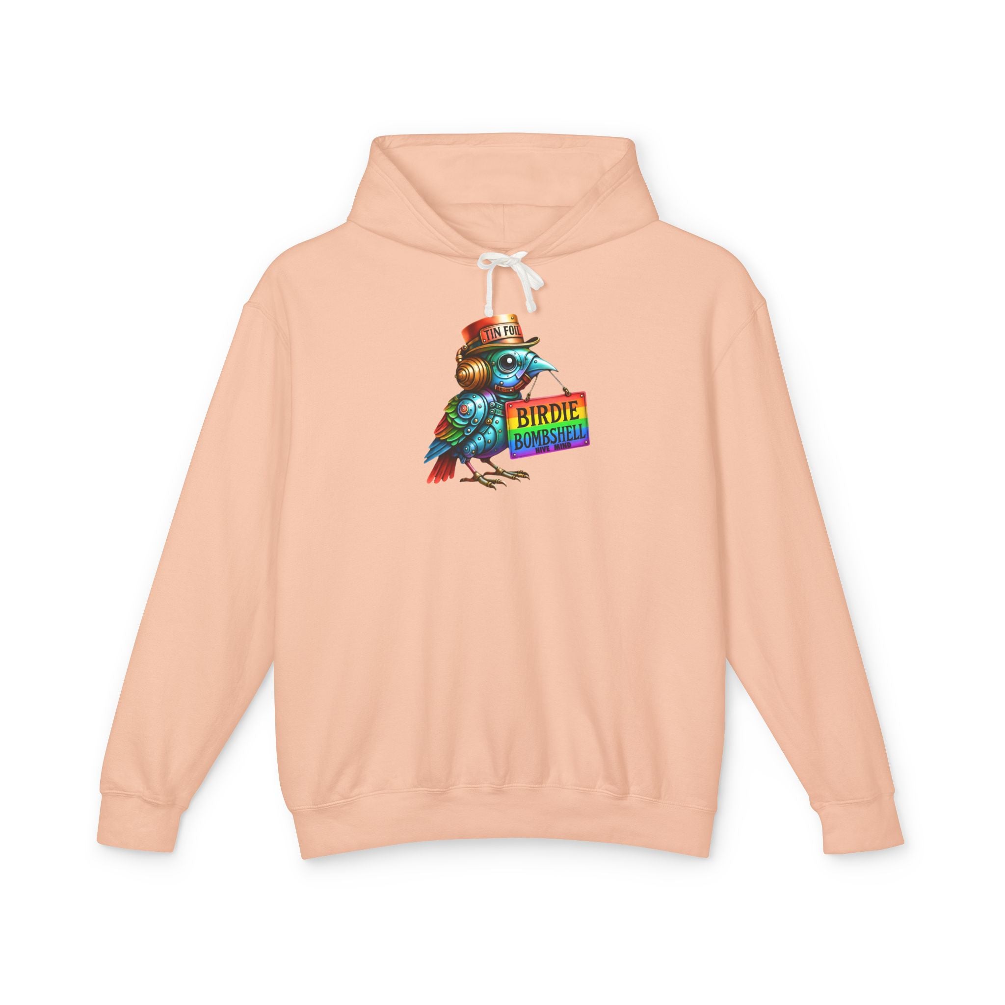Birdie Barista Hoodie — Colorful Retro Coffee Bird Graphic Hoodie