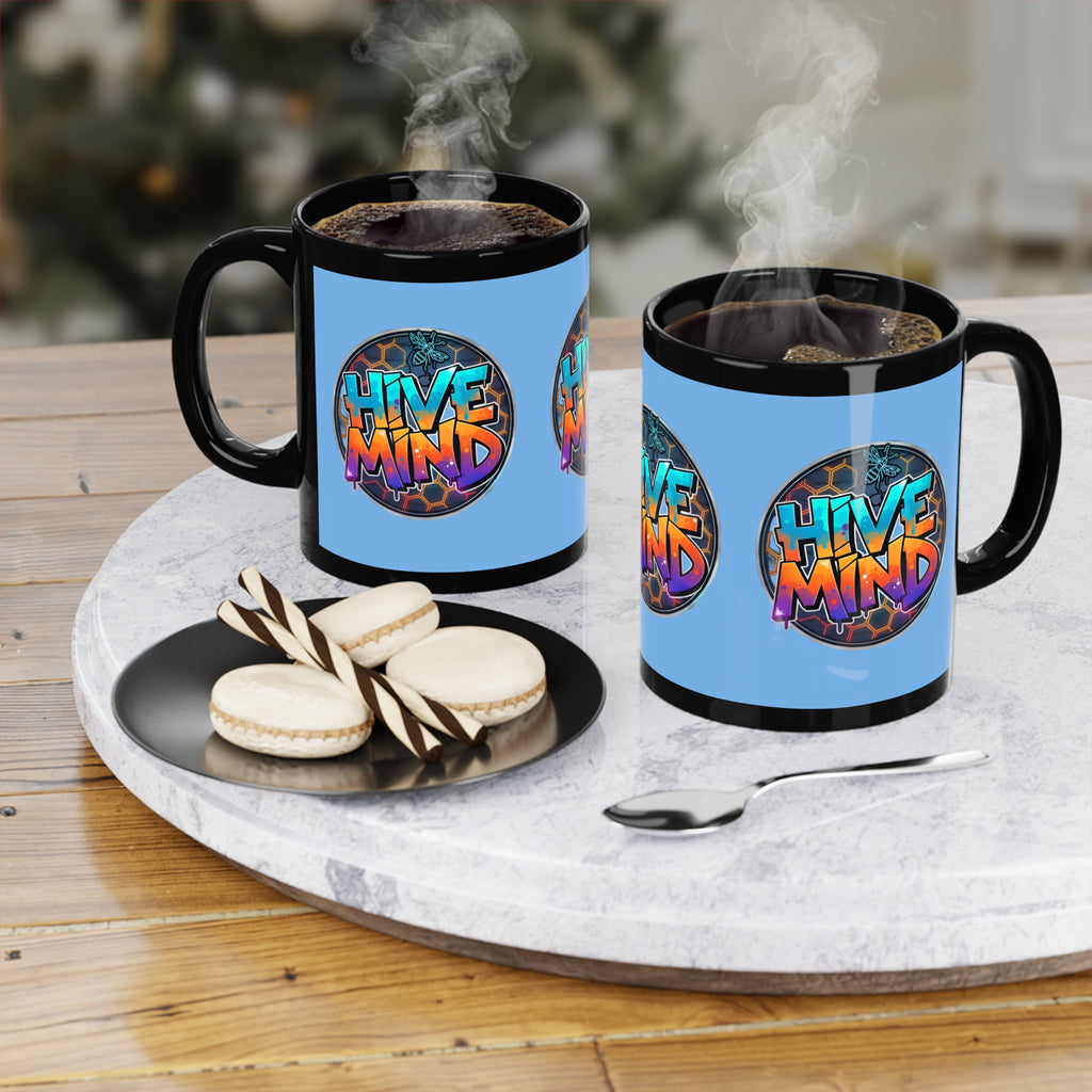 Hive Mind Coffee Mug — 11oz Black Ceramic Gamer/Streamer Mug