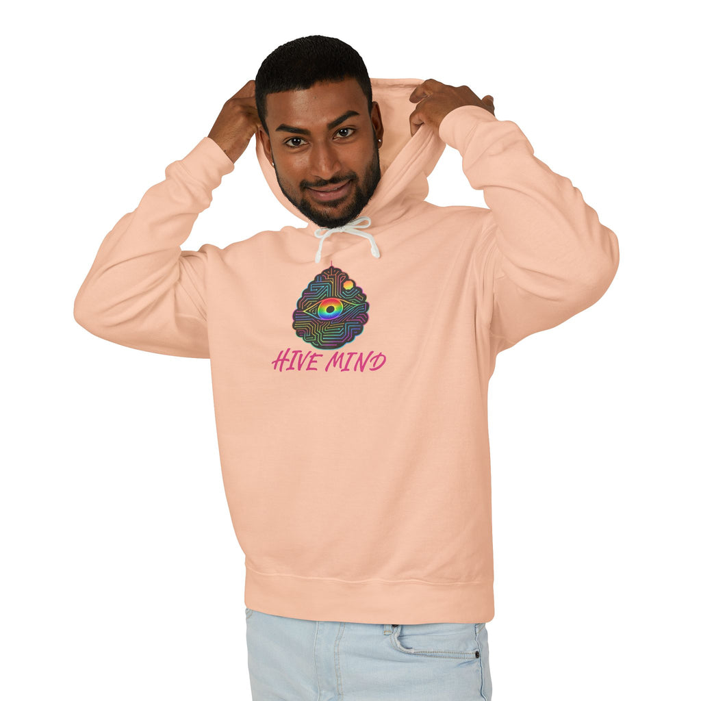Hive Mind Hoodie — Colorful Bee Hive Graphic Lightweight Hoodie