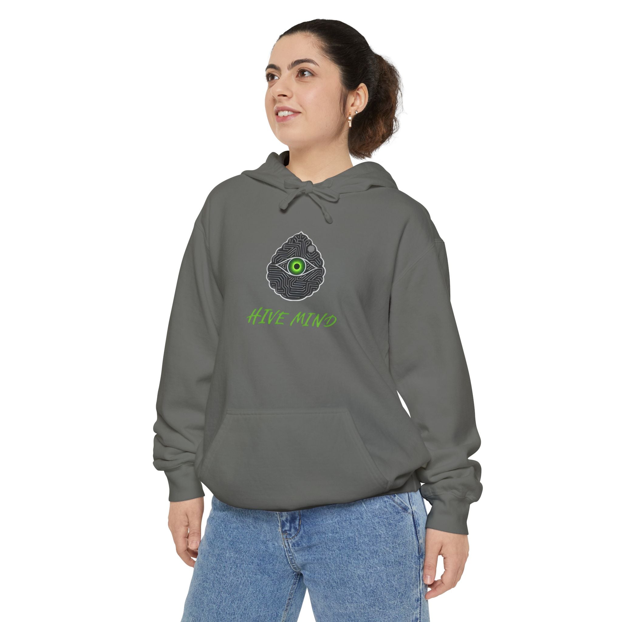 Hoodie — Hive Mind Graphic Hoodie with Green Eye