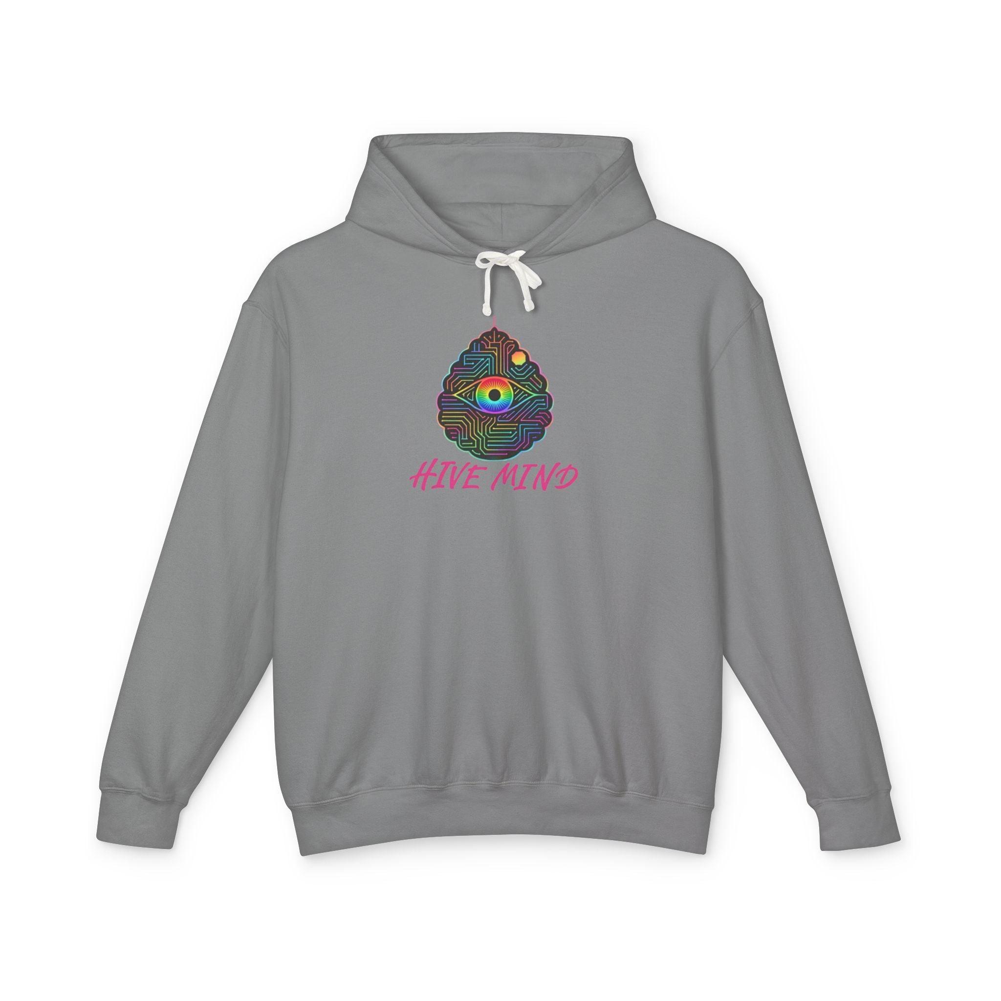 Hive Mind Hoodie — Colorful Bee Hive Graphic Lightweight Hoodie