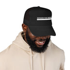 Minimalist 'Good Vibes' Foam Trucker Hat — Black Mesh Cap