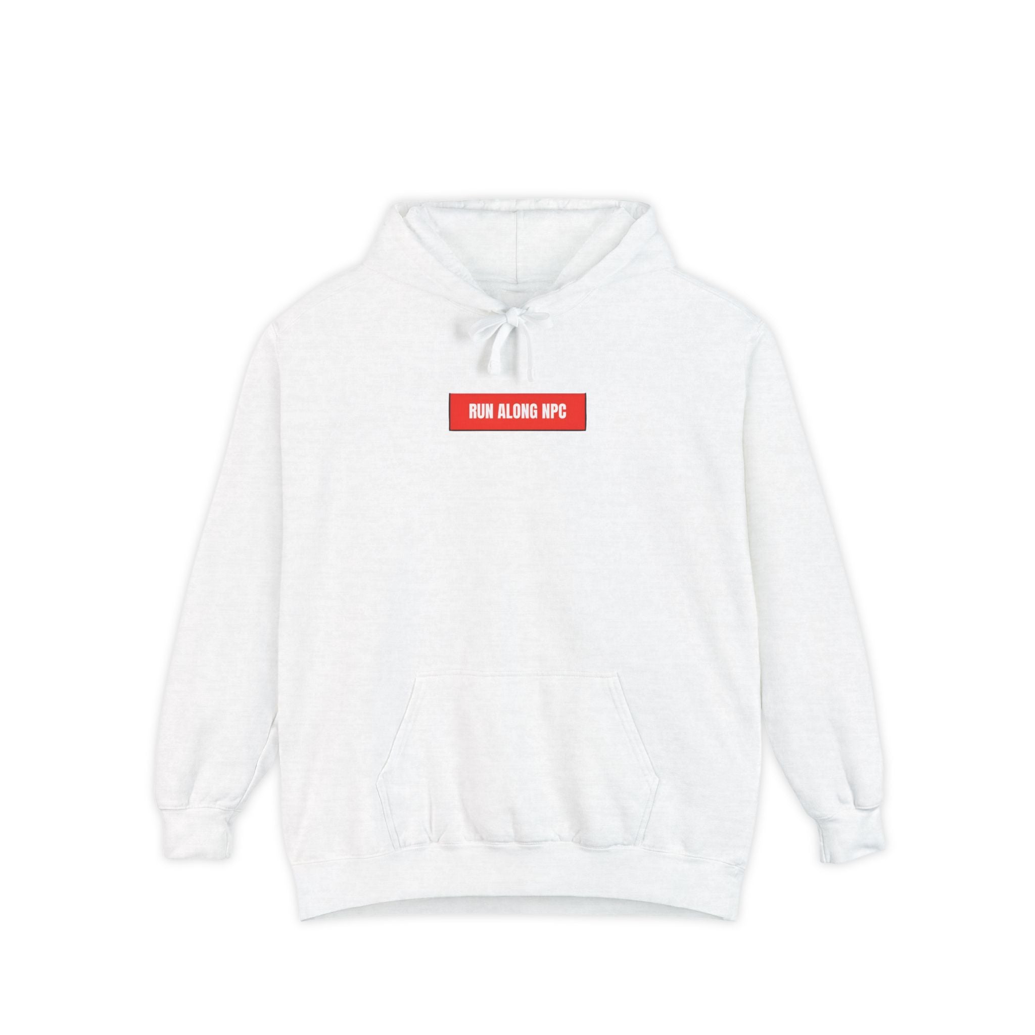 Minimalist 'Run Along NPC' Hoodie — Casual Gamer Streetwear