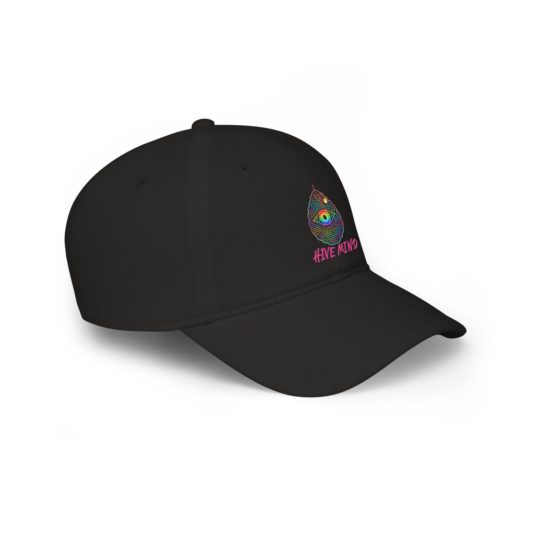 Hive Mind Baseball Cap — Trippy Neon Psychedelic Eye Embroidered Hat