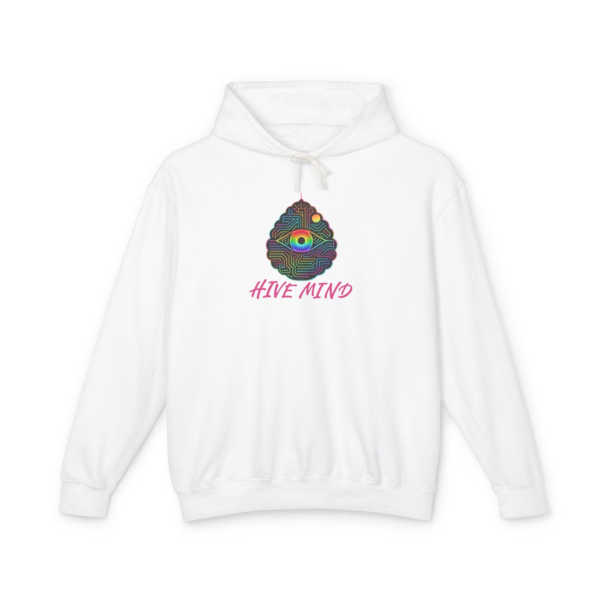 Hive Mind Hoodie — Colorful Bee Hive Graphic Lightweight Hoodie