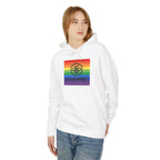 Hive Mind Rainbow Hoodie — LGBTQ+ Pride Bee Logo Lightweight Sweatshirt