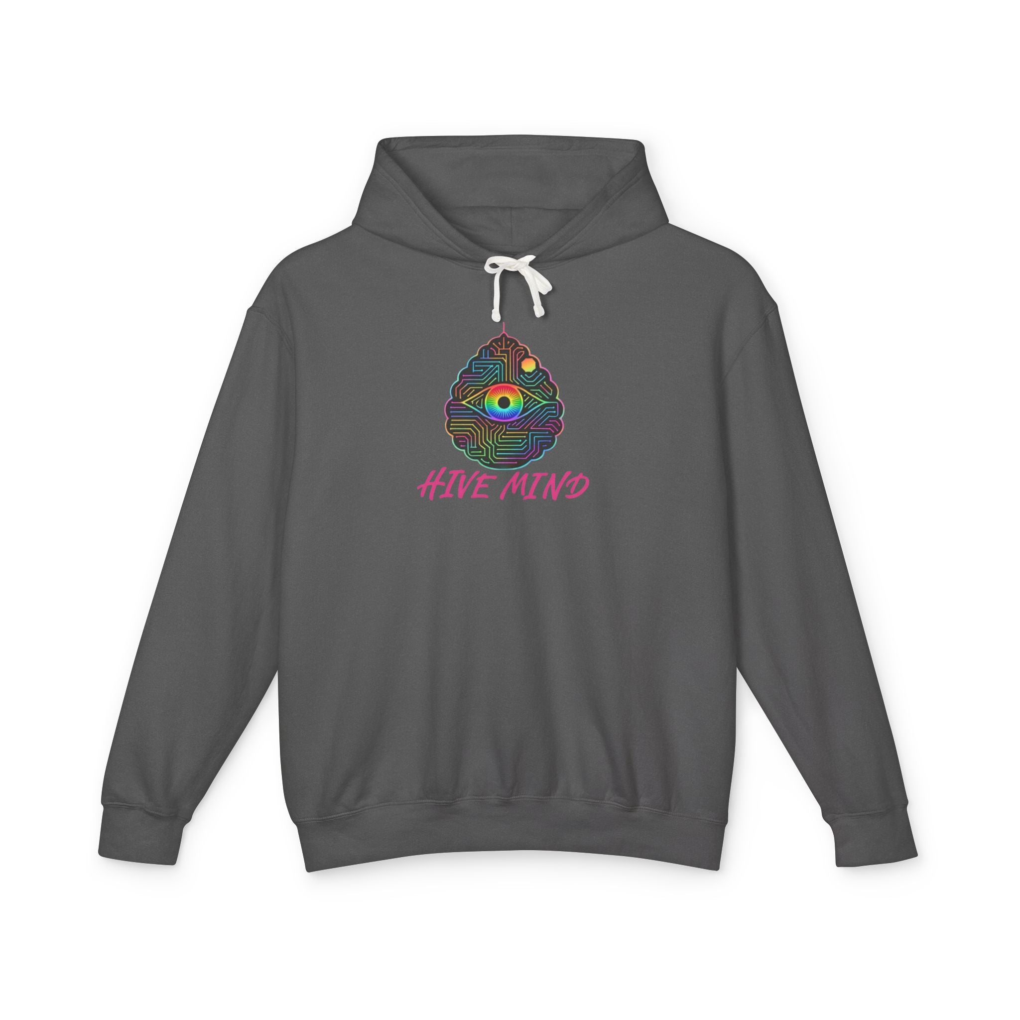 Hive Mind Hoodie — Colorful Bee Hive Graphic Lightweight Hoodie