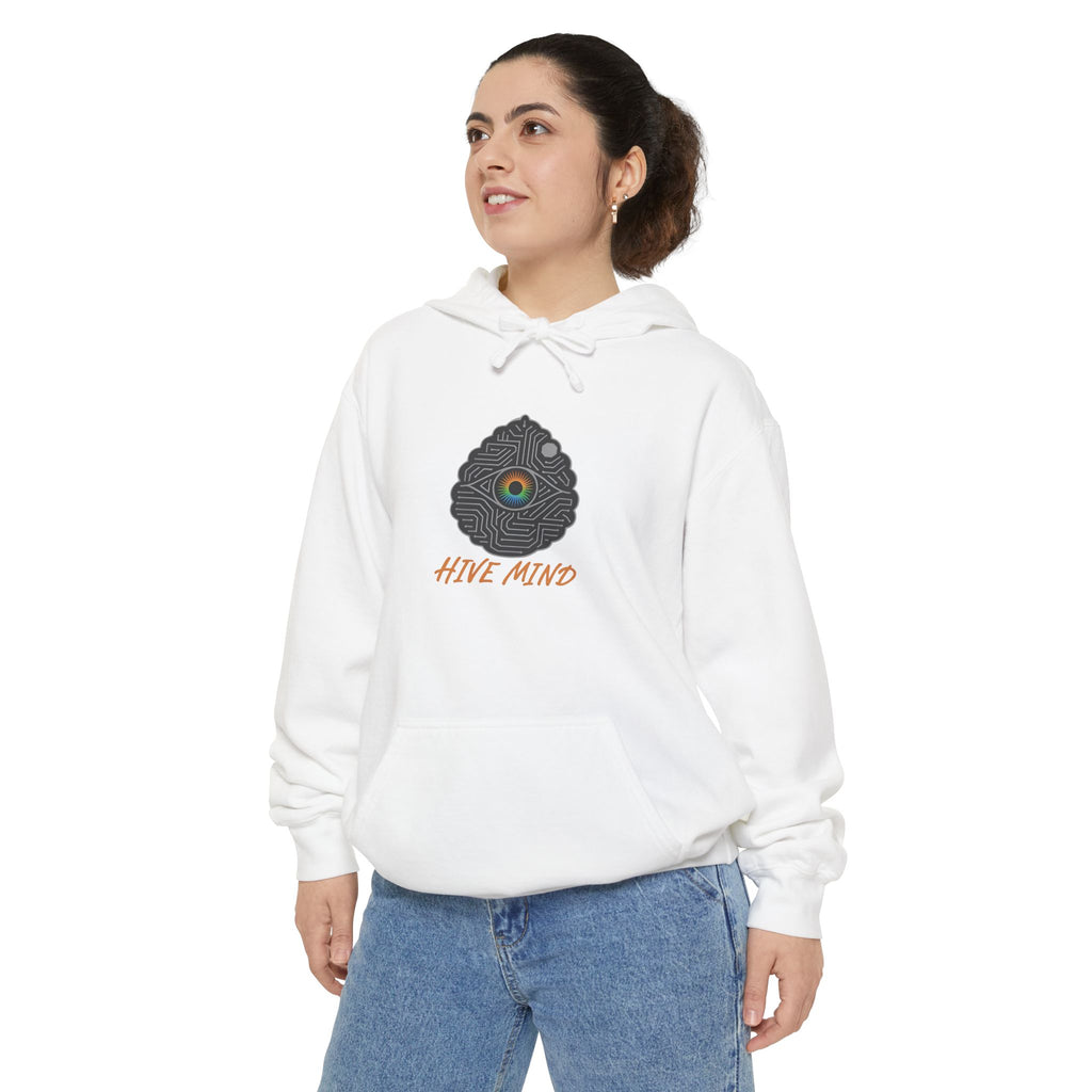 Hive Mind Hoodie — Minimal Bee Hive Graphic Pullover