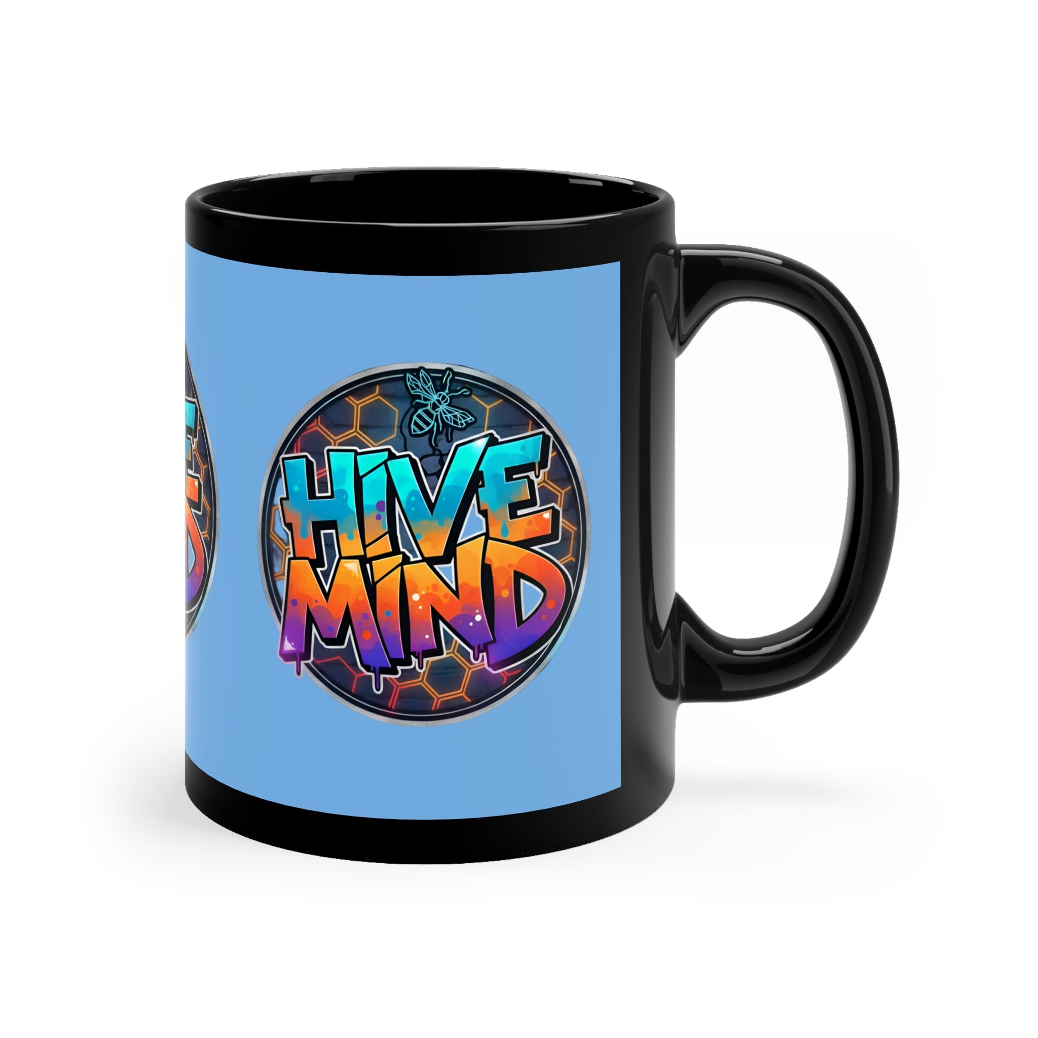 Hive Mind Coffee Mug — 11oz Black Ceramic Gamer/Streamer Mug
