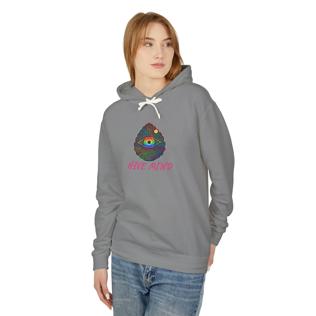 Hive Mind Hoodie — Colorful Bee Hive Graphic Lightweight Hoodie