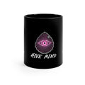 Hive Mind Black Coffee Mug — 11oz Cyber Eye Design