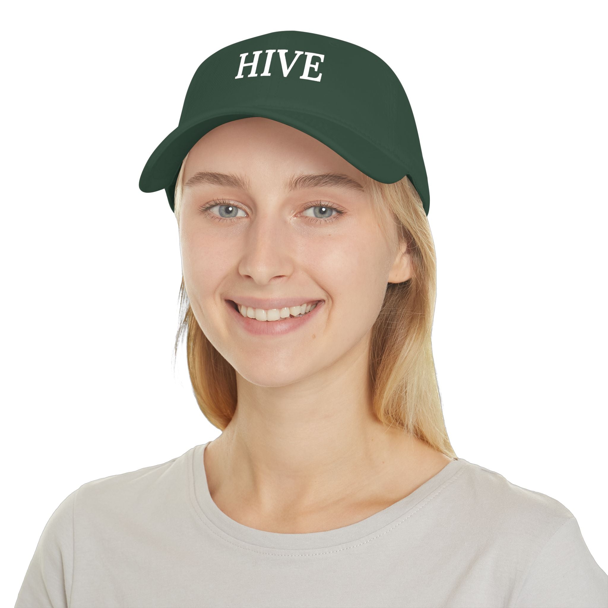 HIVE Embroidered Baseball Cap — Classic Low Profile Red Hat