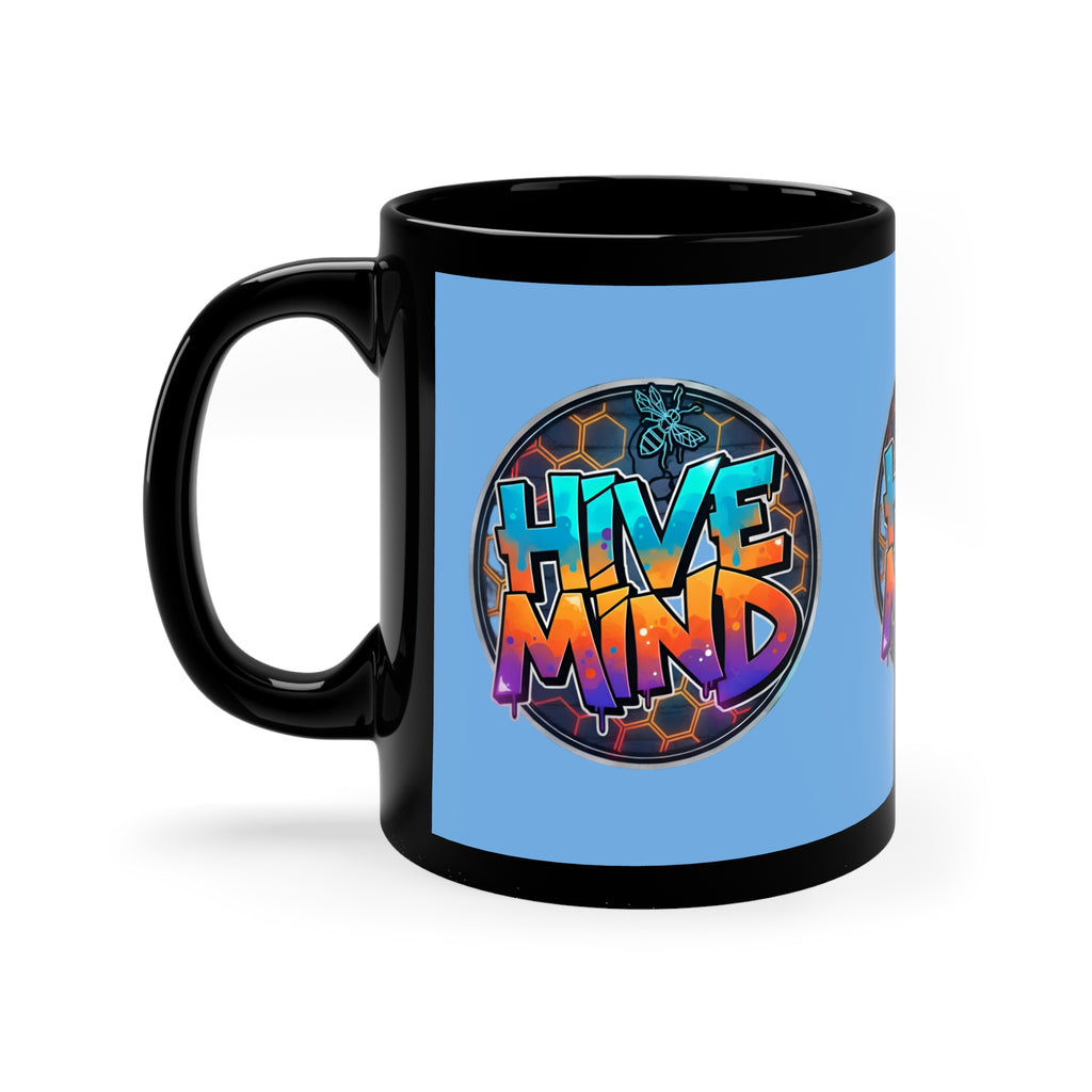 Hive Mind Coffee Mug — 11oz Black Ceramic Gamer/Streamer Mug