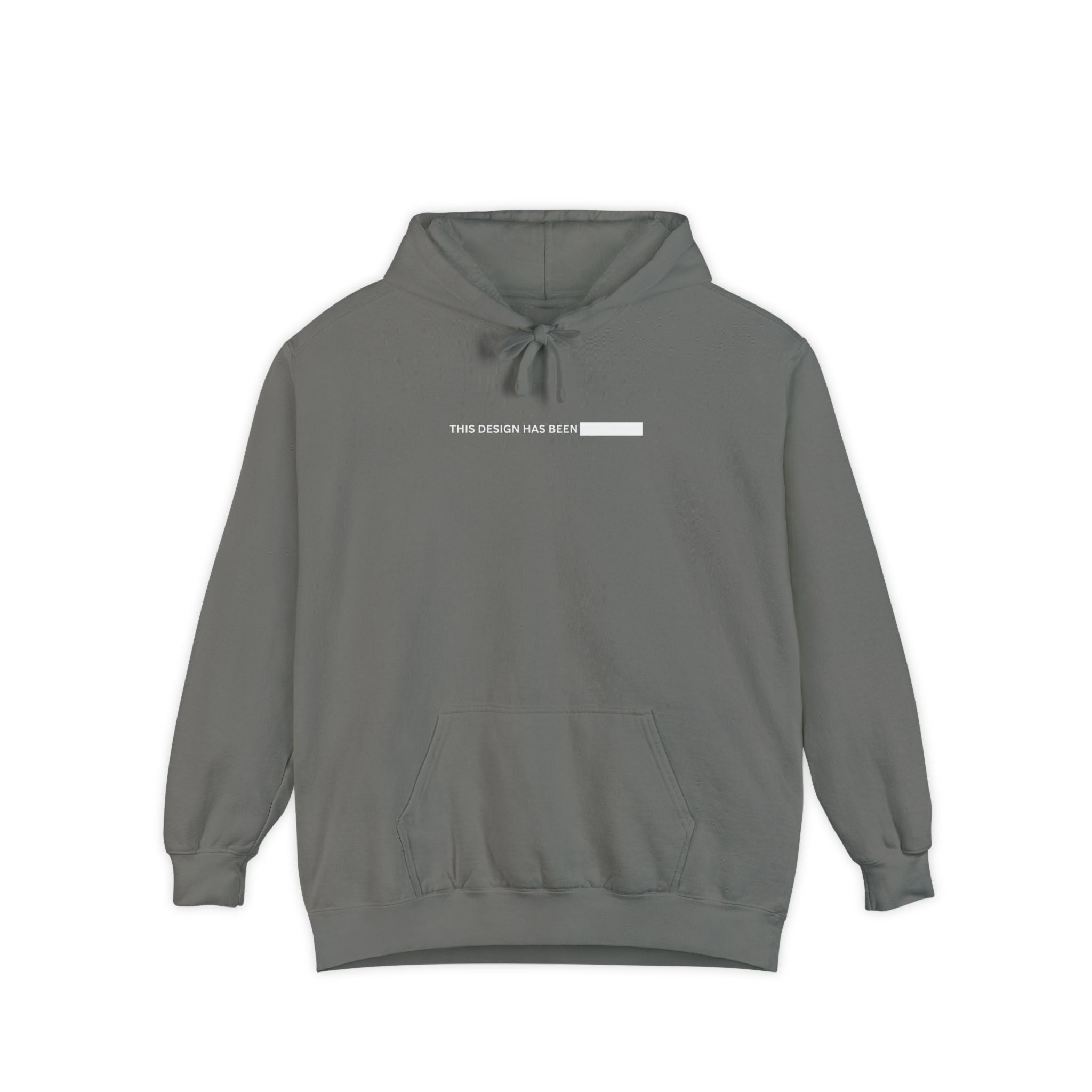 Hoodie — Minimal "This Design Has Been" Bar Graphic Pullover