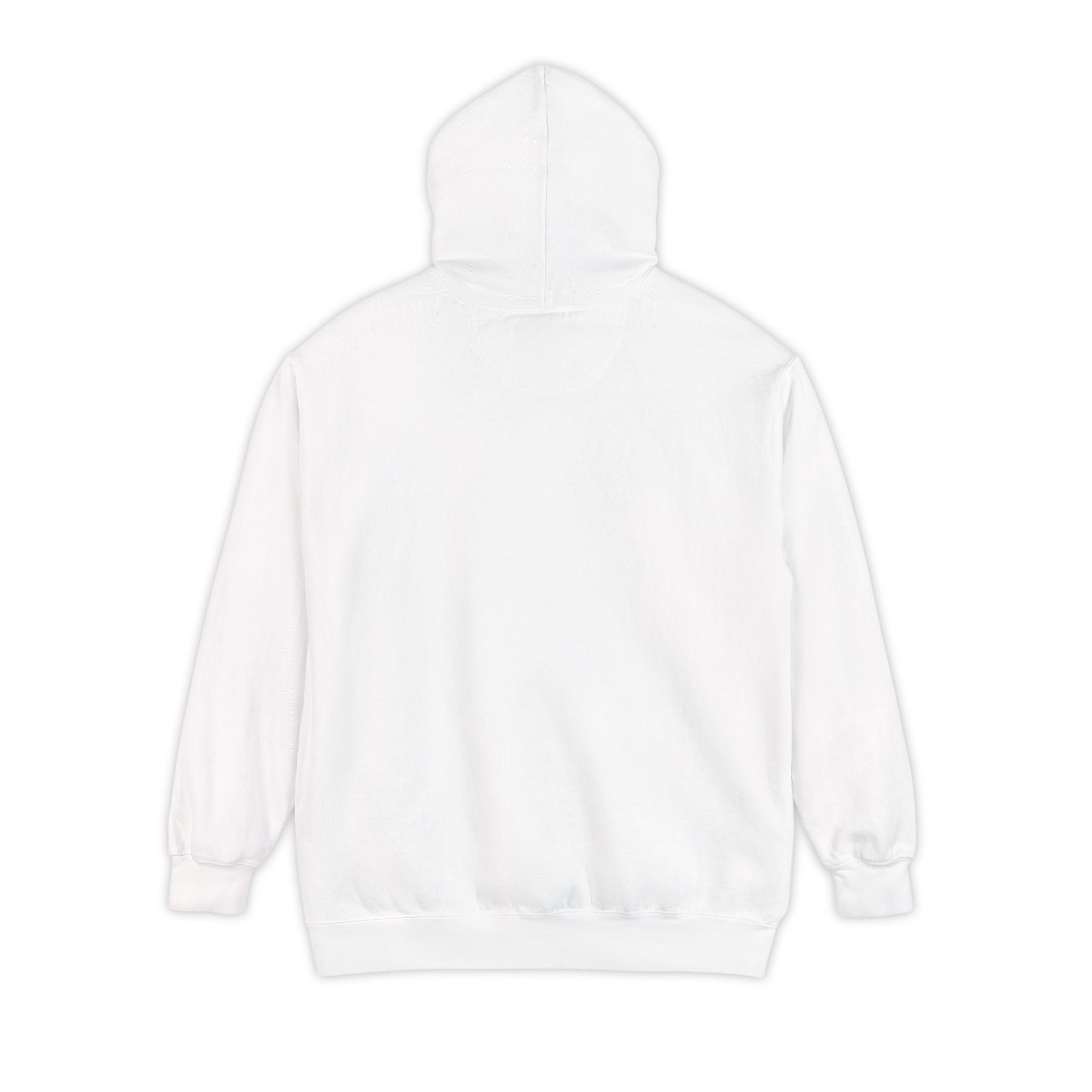 Minimalist 'This Design Was Here' White Hoodie — Subtle Graphic Pullover