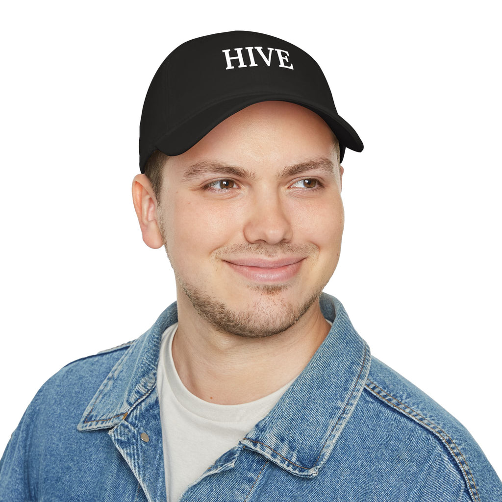 HIVE Embroidered Baseball Cap — Classic Low Profile Red Hat