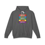 Hive Rainbow Hoodie — Retro Stacked Skateboard Graphic Hoodie