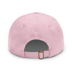 Dad Hat — Pink Leather Patch “TIN FOIL HAT” Embroidered Cap