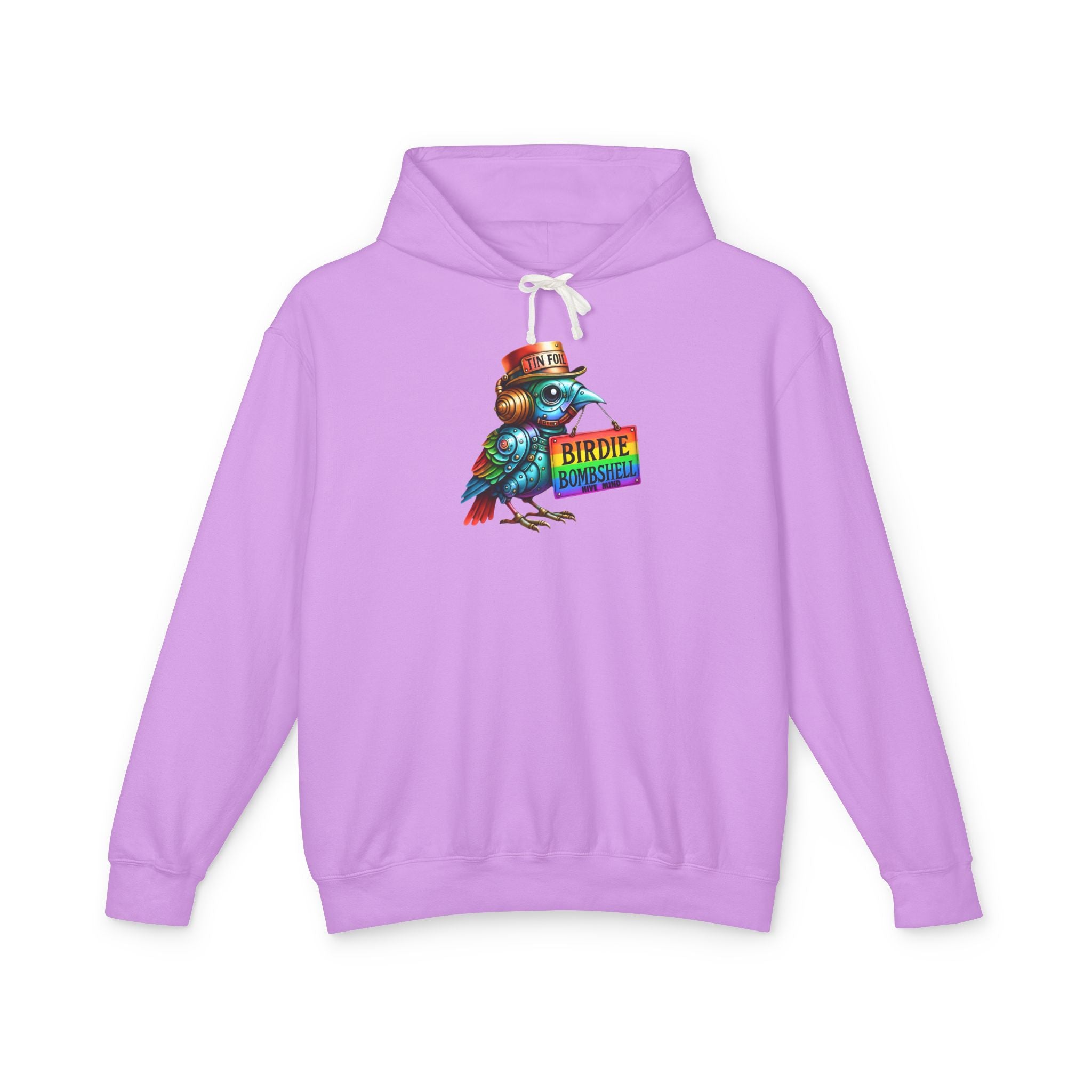 Birdie Barista Hoodie — Colorful Retro Coffee Bird Graphic Hoodie