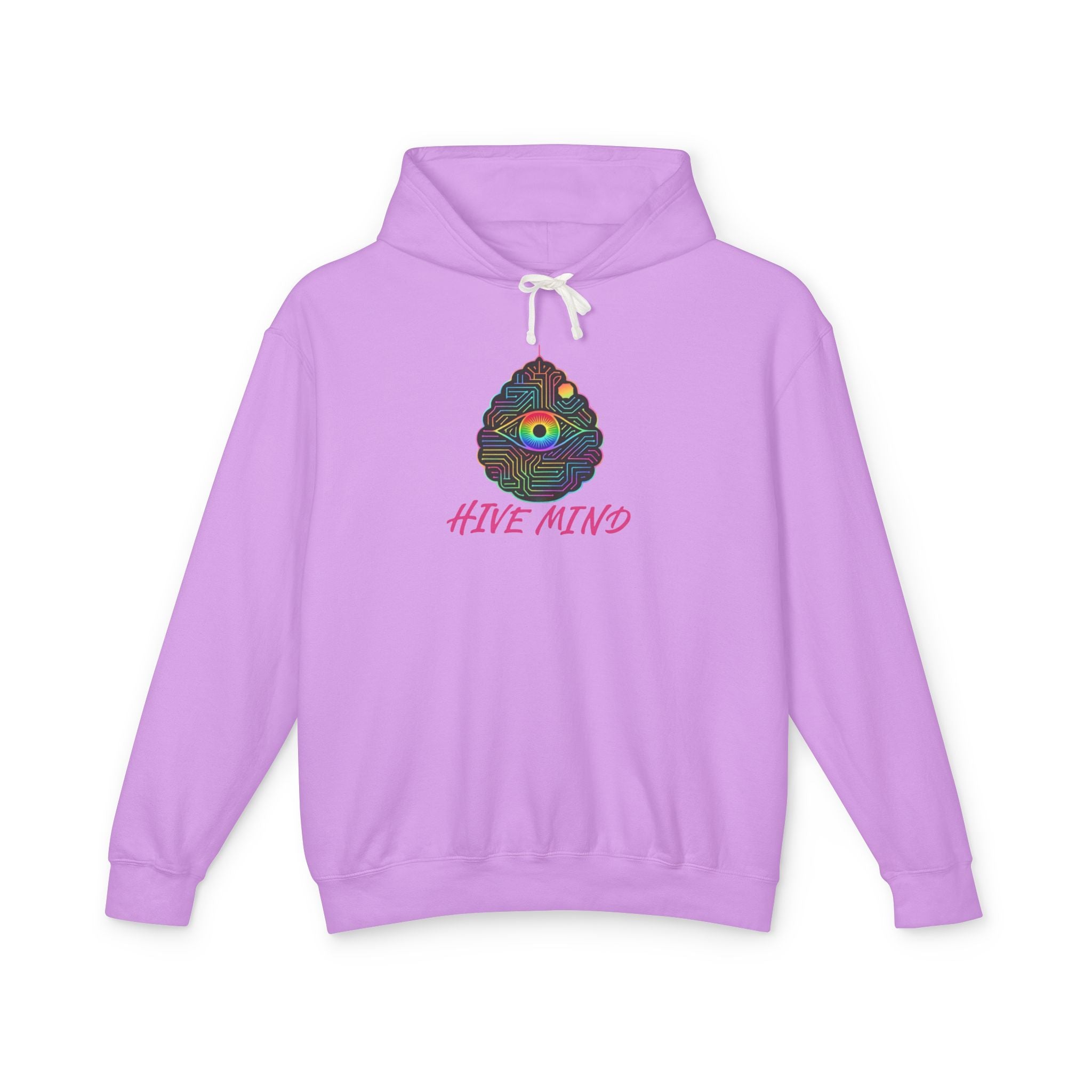 Hive Mind Hoodie — Colorful Bee Hive Graphic Lightweight Hoodie