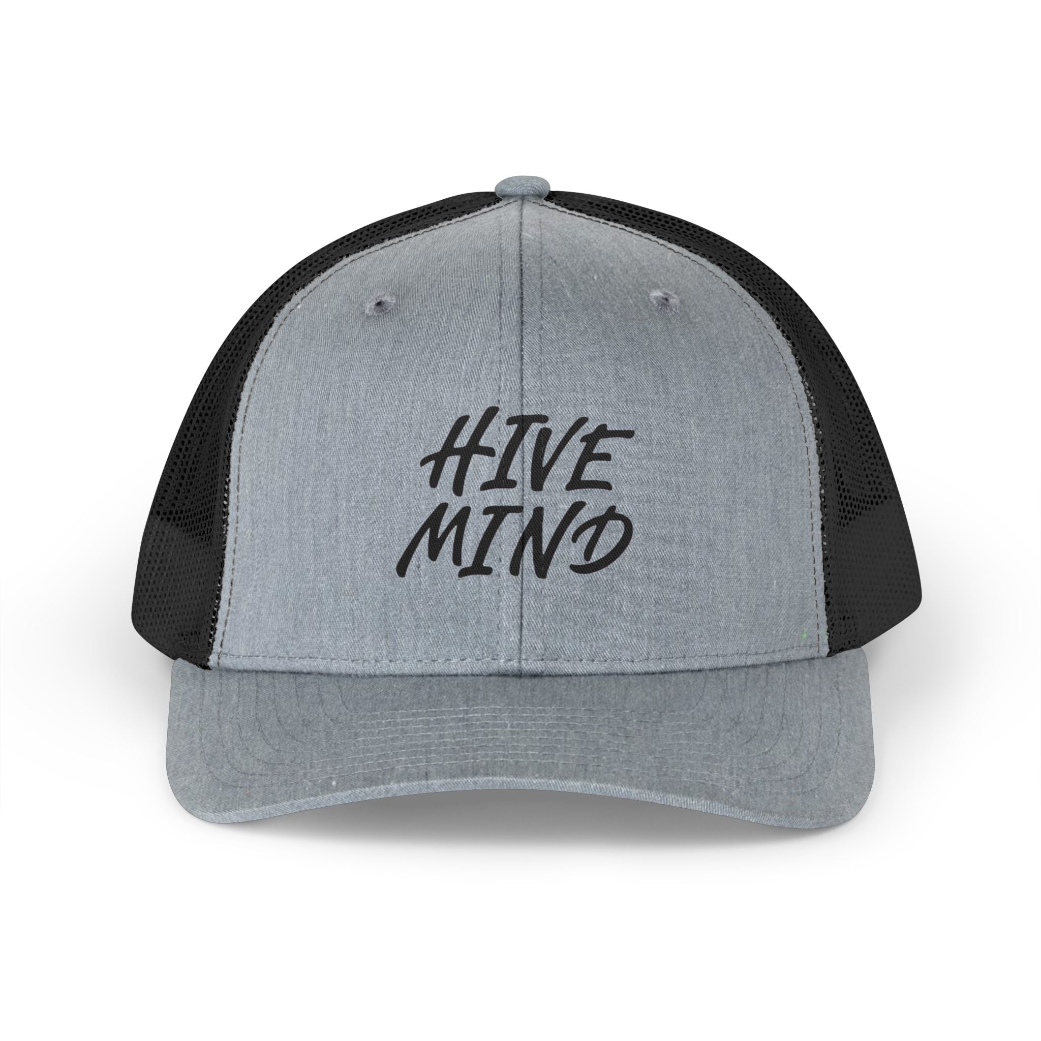 Hive Mind Trucker Hat — Retro Script Mesh Cap
