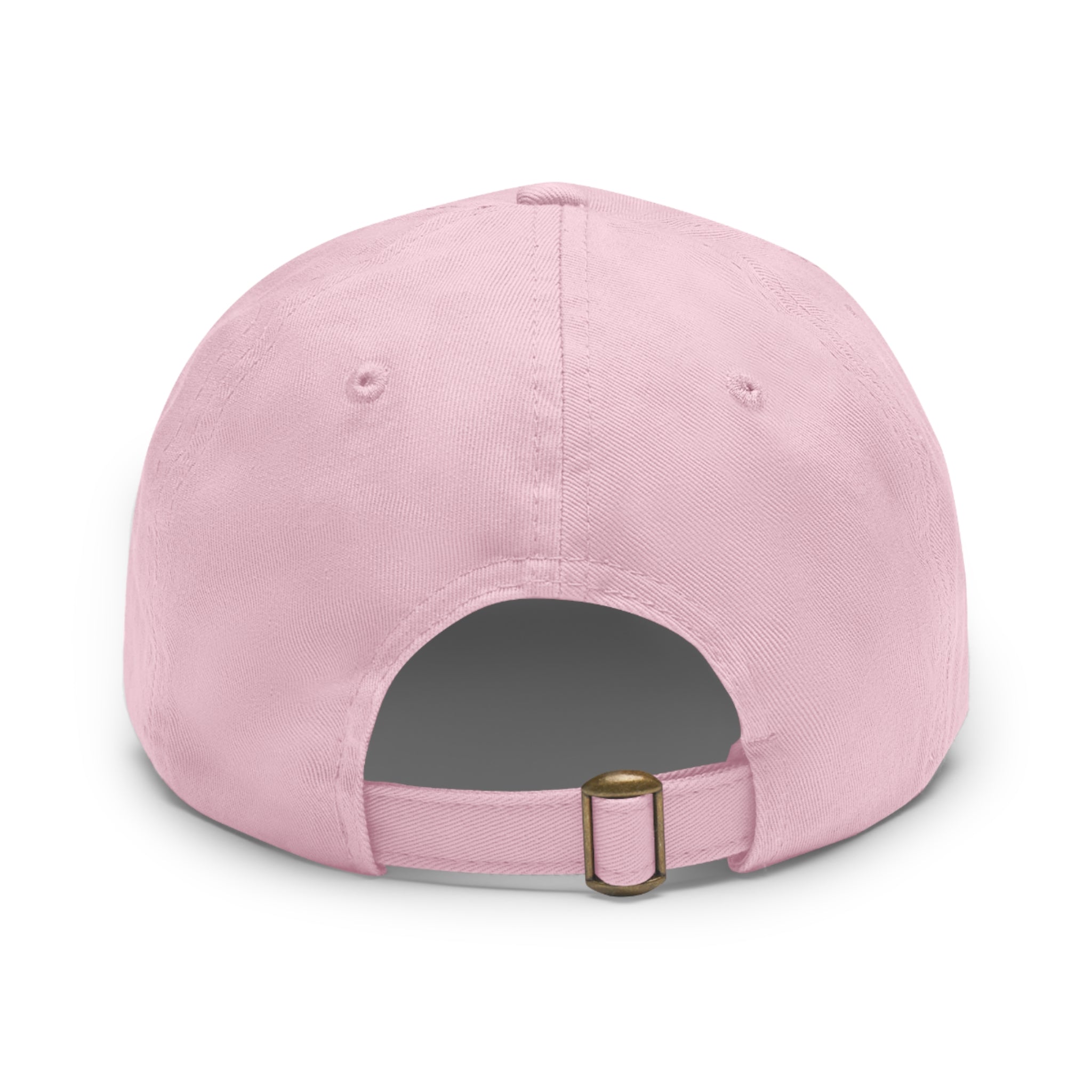Dad Hat — Pink Leather Patch “TIN FOIL HAT” Embroidered Cap
