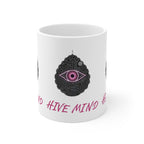 Ceramic Mug — 'Hive Mind' Pink Eye Circuit Design, 11oz & 15oz