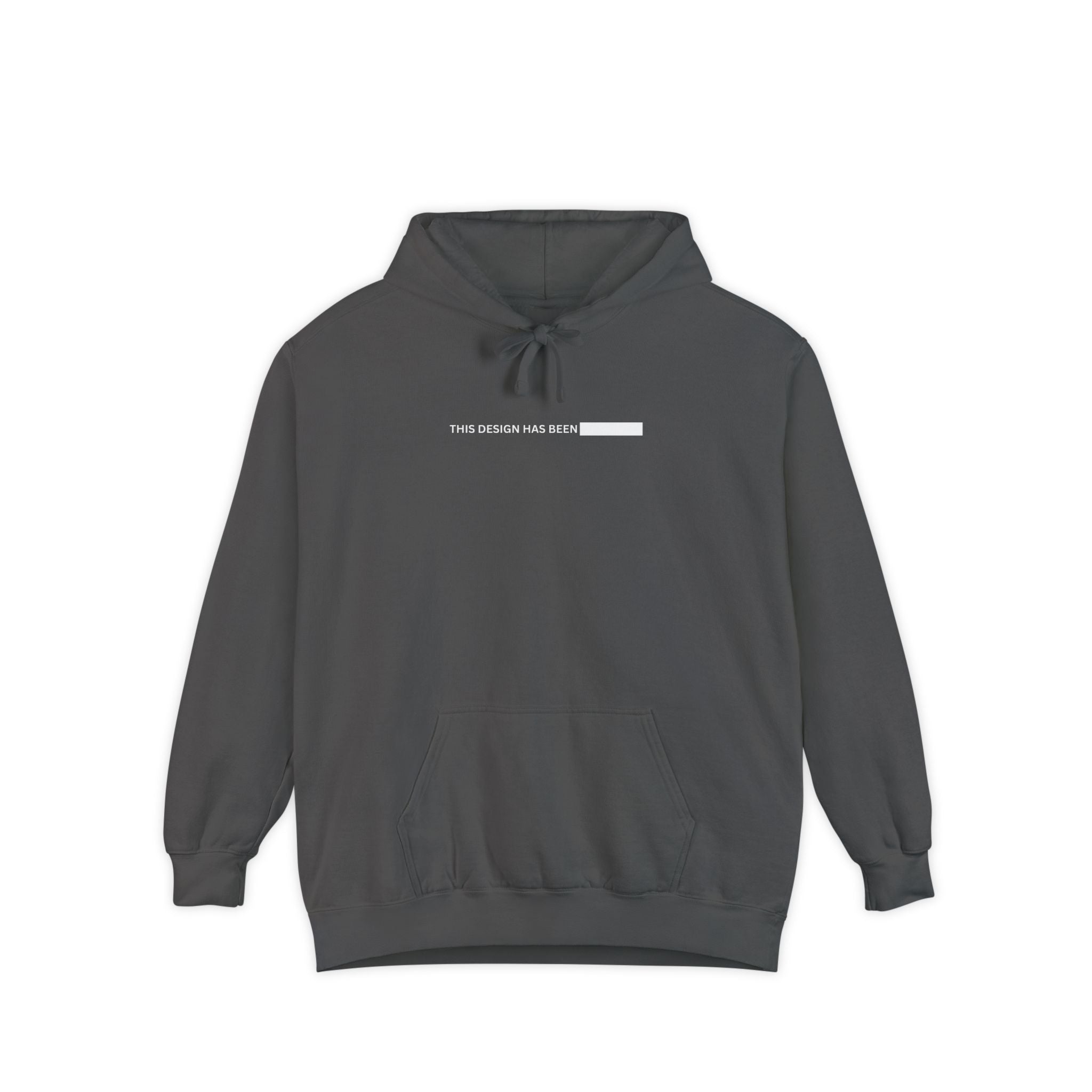 Hoodie — Minimal "This Design Has Been" Bar Graphic Pullover