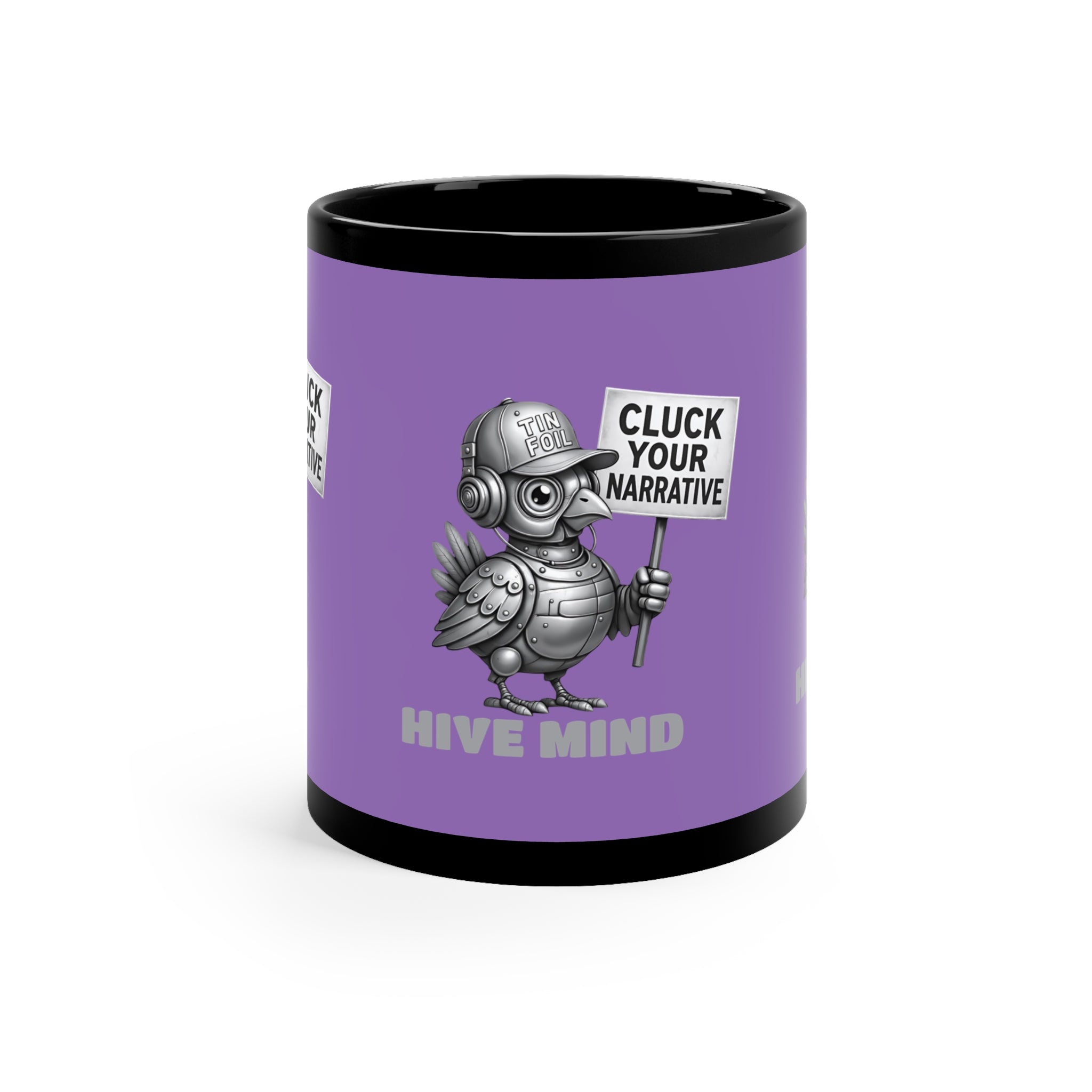 Copy of Hive Mind Coffee Mug — Black 11oz “Cluck Your Narrative” Novelty Ceramic Mug