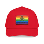 HAT — Rainbow Leather Patch Baseball Cap "HIVE MIND"
