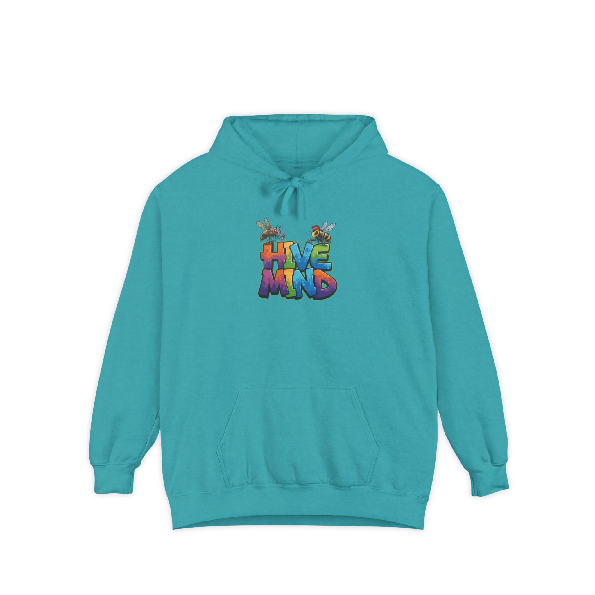 Hive Mind Hoodie — Colorful Retro Bee Graphic Pullover