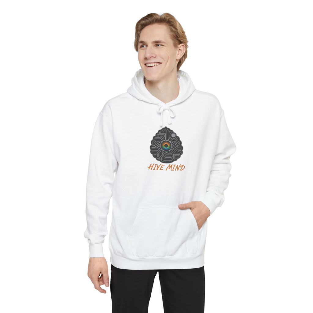 Hive Mind Hoodie — Minimal Bee Hive Graphic Pullover