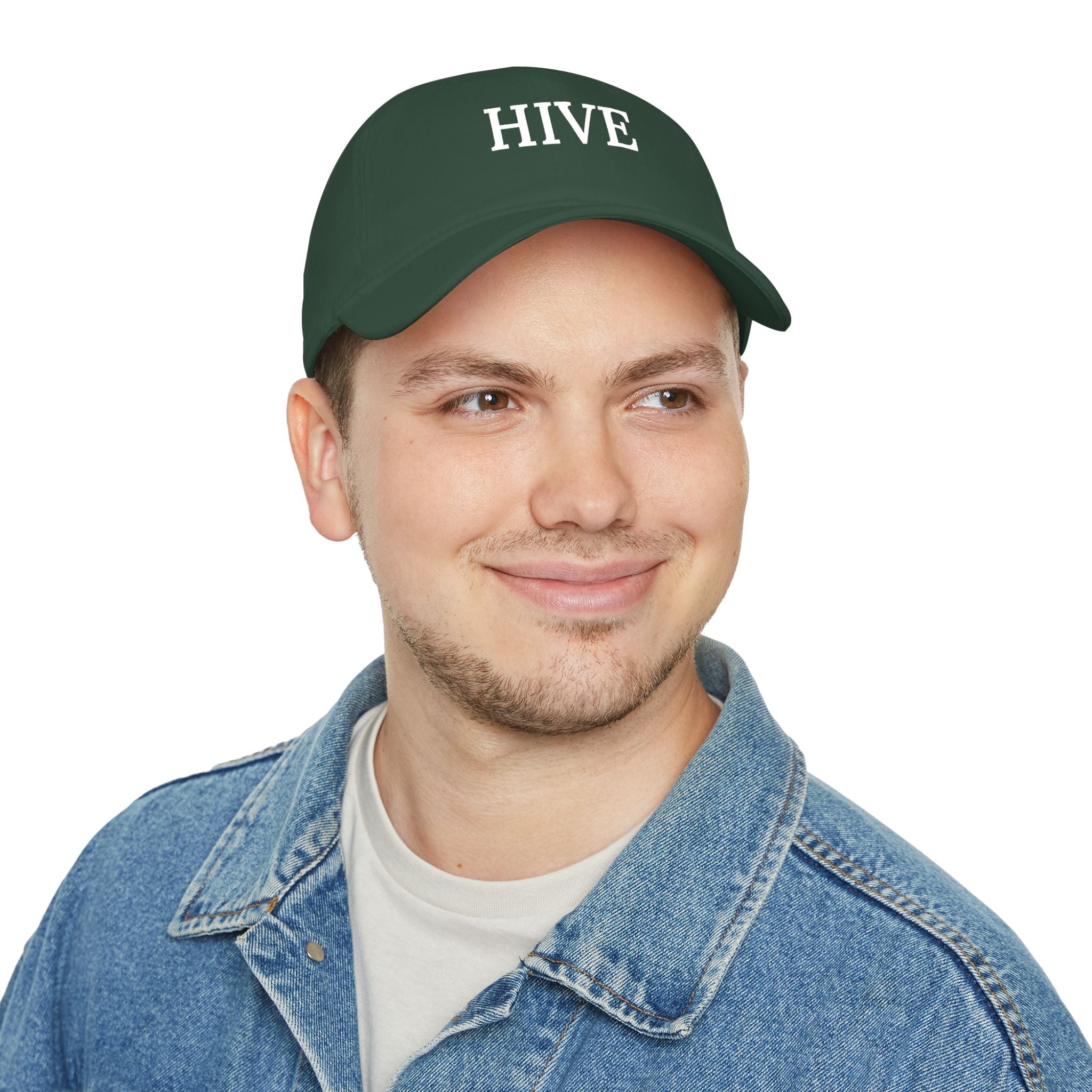 HIVE Embroidered Baseball Cap — Classic Low Profile Red Hat