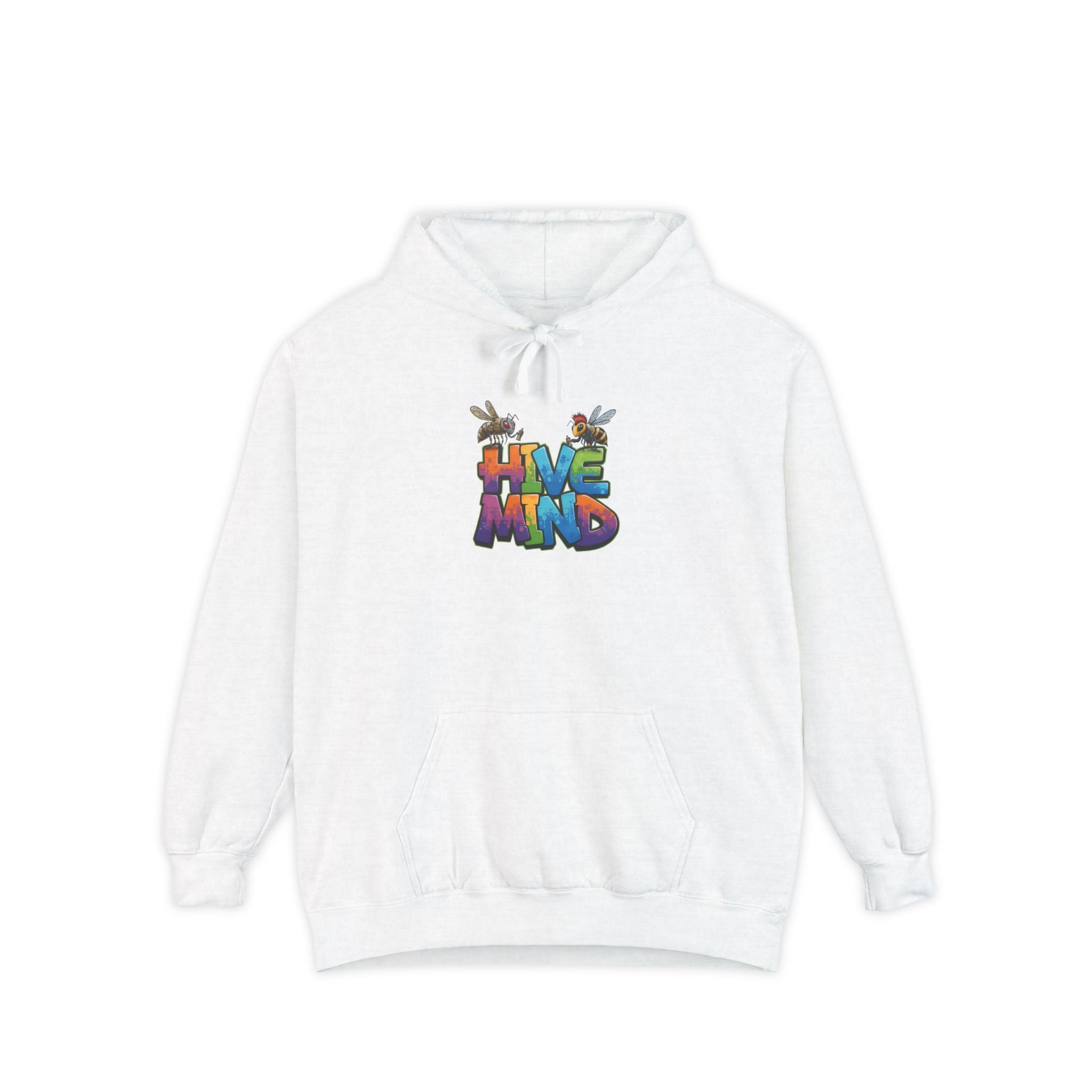 Hive Mind Hoodie — Colorful Retro Bee Graphic Pullover