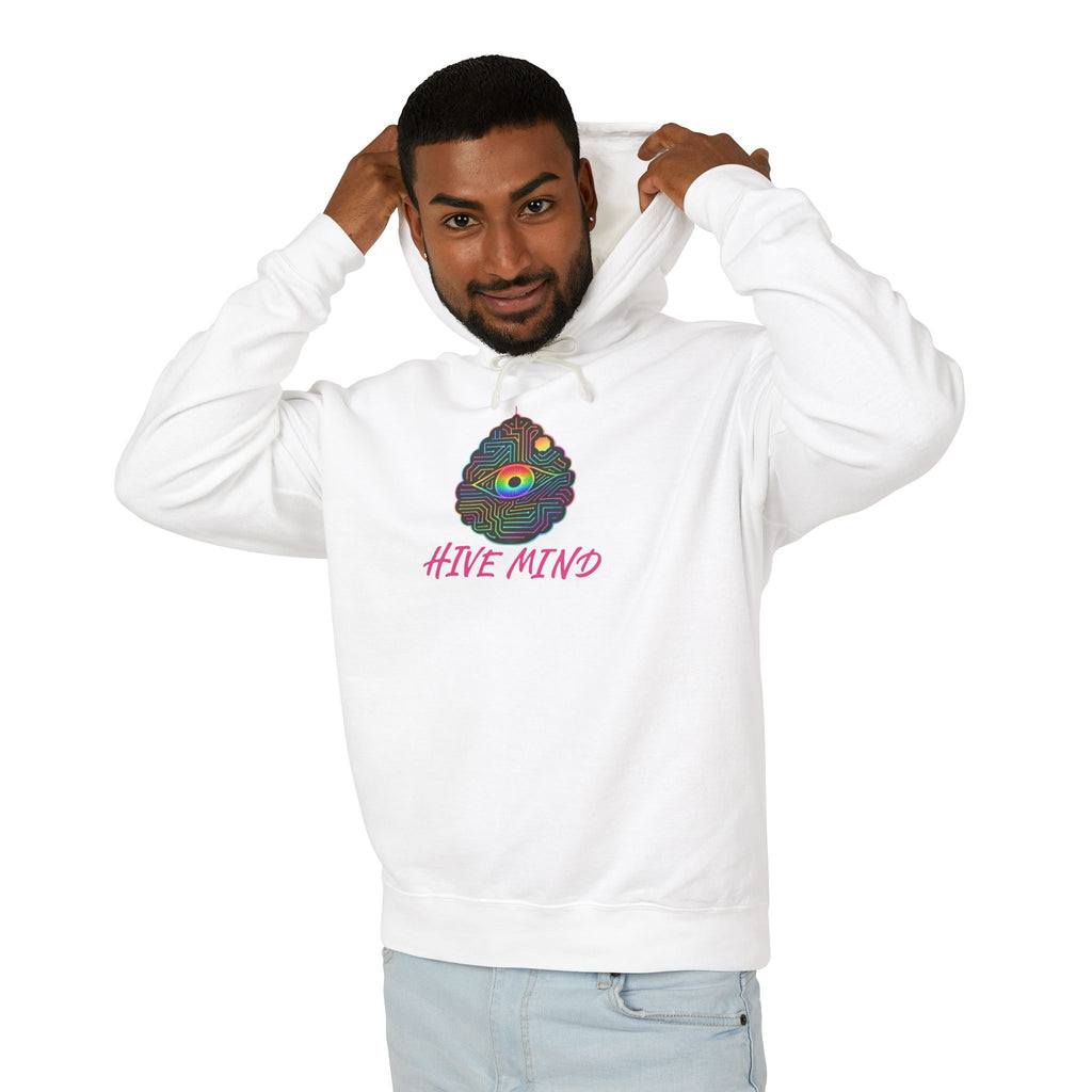 Hive Mind Hoodie — Colorful Bee Hive Graphic Lightweight Hoodie