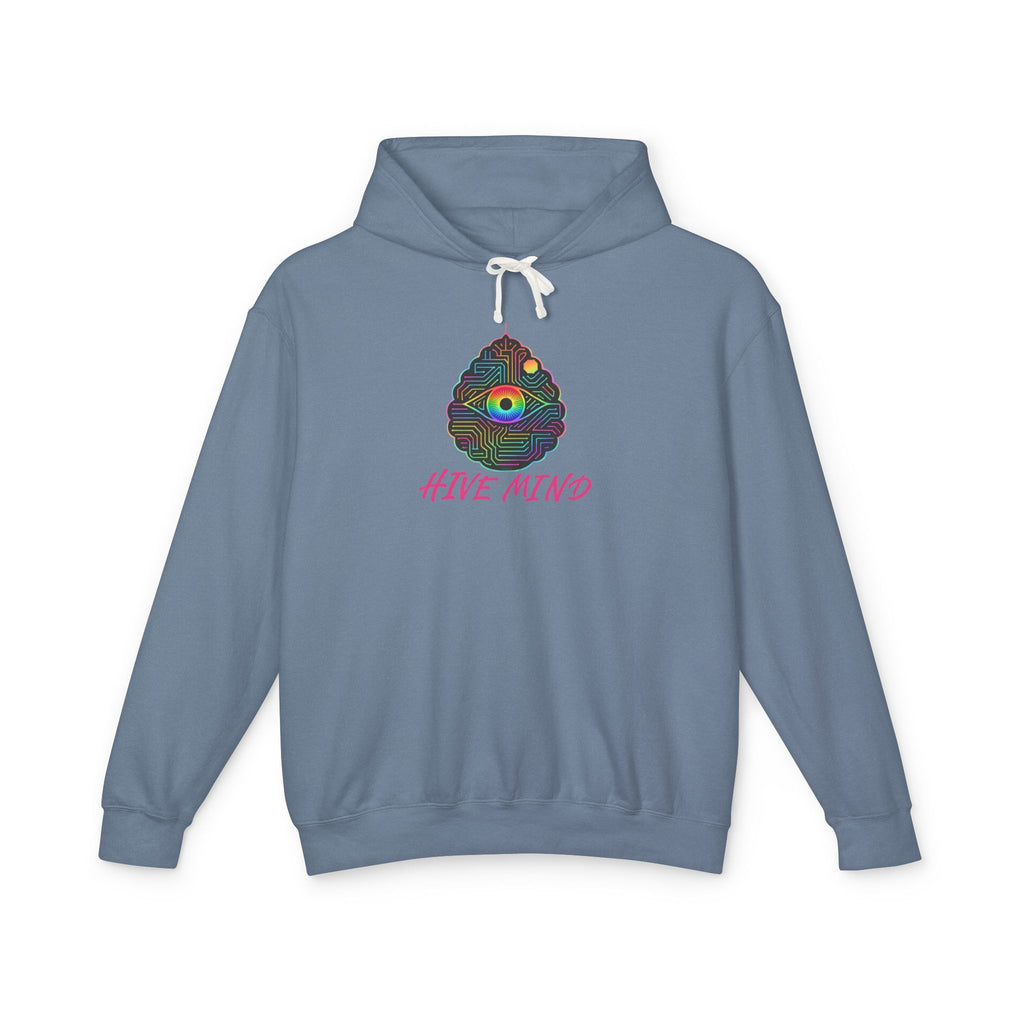 Hive Mind Hoodie — Colorful Bee Hive Graphic Lightweight Hoodie
