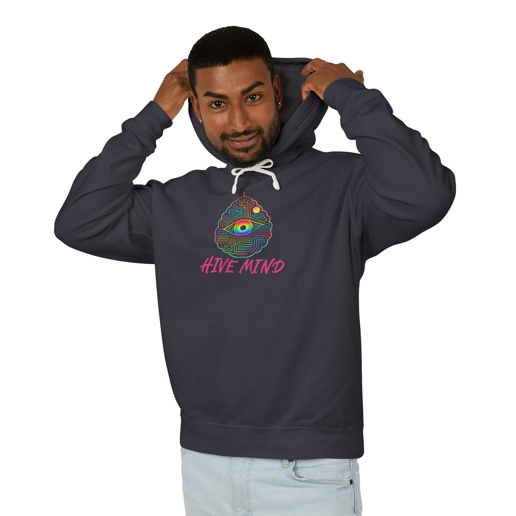 Hive Mind Hoodie — Colorful Bee Hive Graphic Lightweight Hoodie