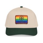 HAT — Rainbow Leather Patch Baseball Cap "HIVE MIND"