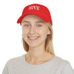 HIVE Embroidered Baseball Cap — Classic Low Profile Red Hat