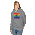 Hive Mind Rainbow Hoodie — LGBTQ+ Pride Bee Logo Lightweight Sweatshirt