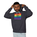 Hive Mind Rainbow Hoodie — LGBTQ+ Pride Bee Logo Lightweight Sweatshirt