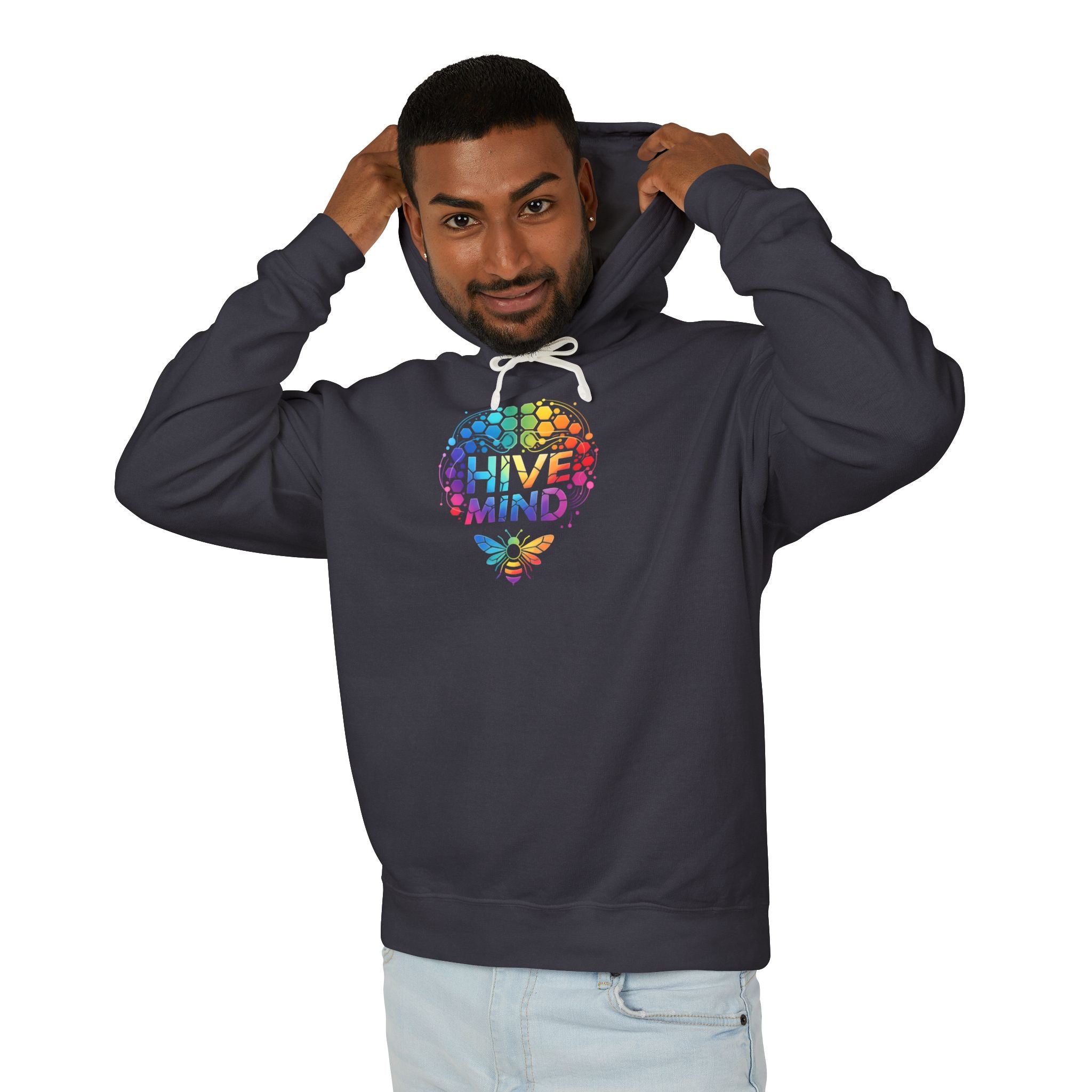 Hive Mind Hoodie — Colorful Honeycomb Graphic Pullover