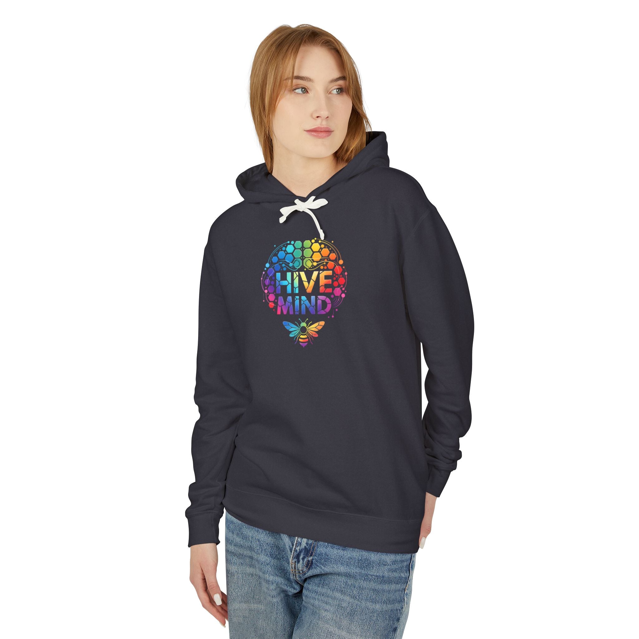 Hive Mind Hoodie — Colorful Honeycomb Graphic Pullover