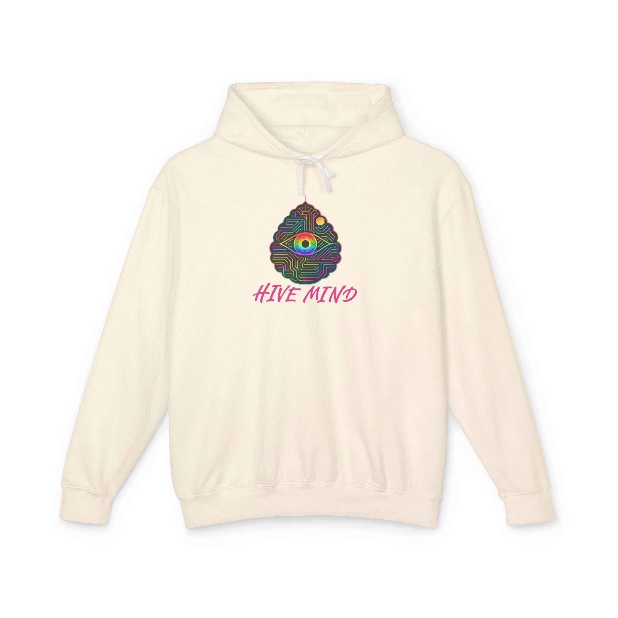 Hive Mind Hoodie — Colorful Bee Hive Graphic Lightweight Hoodie