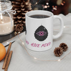 Ceramic Mug — 'Hive Mind' Pink Eye Circuit Design, 11oz & 15oz