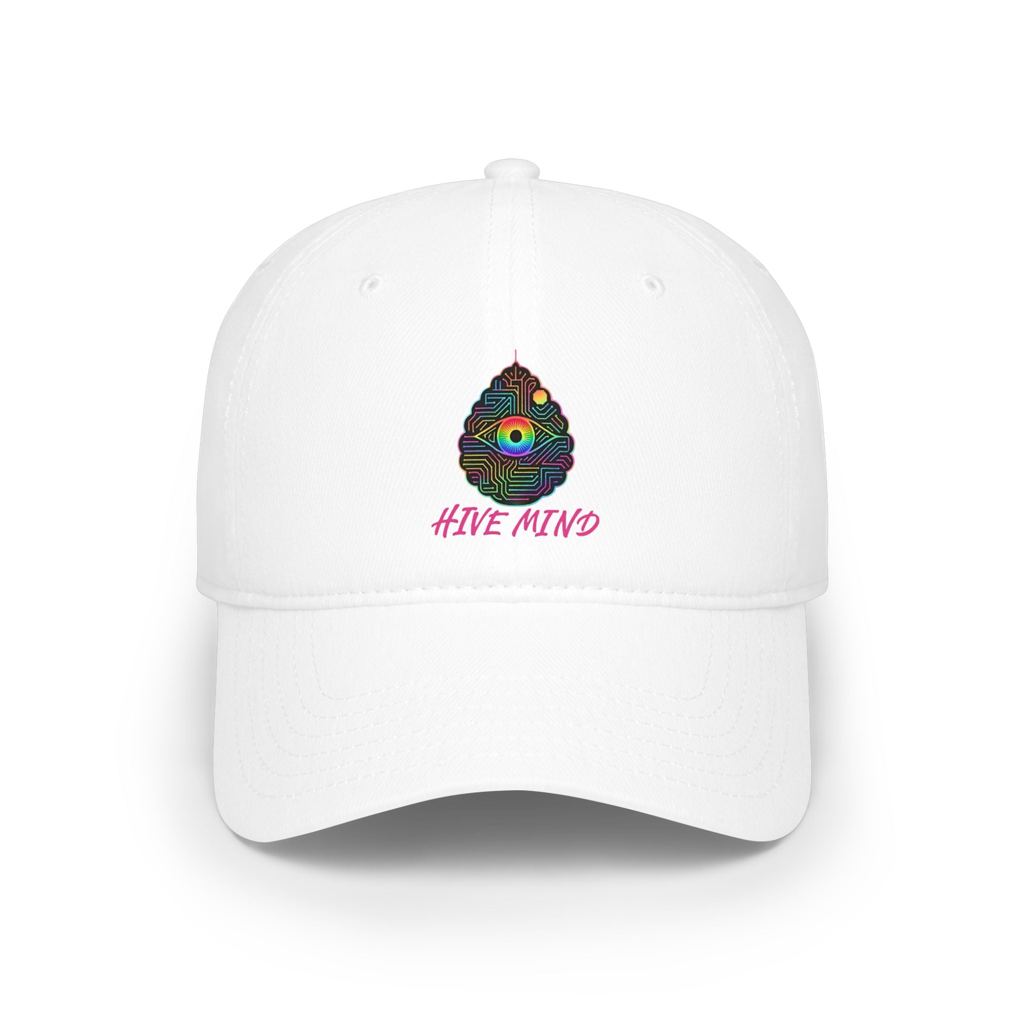 Hive Mind Baseball Cap — Trippy Neon Psychedelic Eye Embroidered Hat