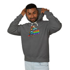 Birdie Barista Hoodie — Colorful Retro Coffee Bird Graphic Hoodie