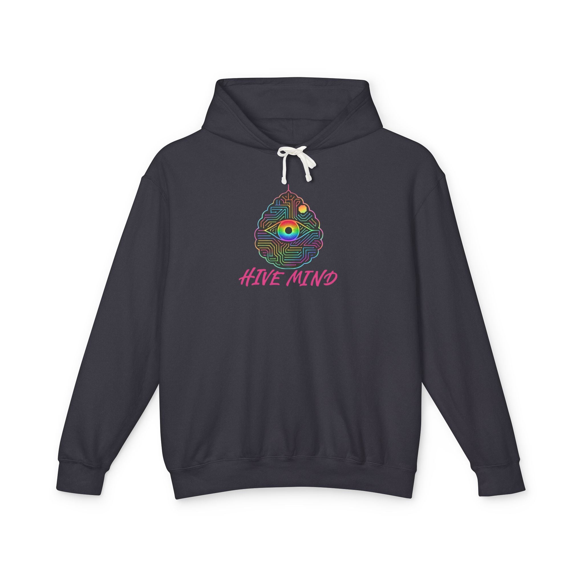 Hive Mind Hoodie — Colorful Bee Hive Graphic Lightweight Hoodie