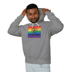 Hive Mind Rainbow Hoodie — LGBTQ+ Pride Bee Logo Lightweight Sweatshirt